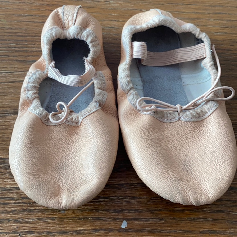 Pink Leather Ballet Slippers
